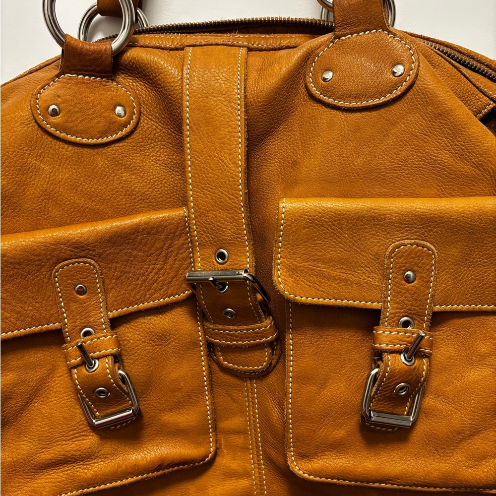 Roots Tan Leather Bag